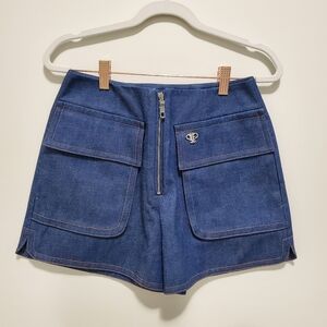 [SOLD] Emilio Pucci Front Zip Denim Shorts